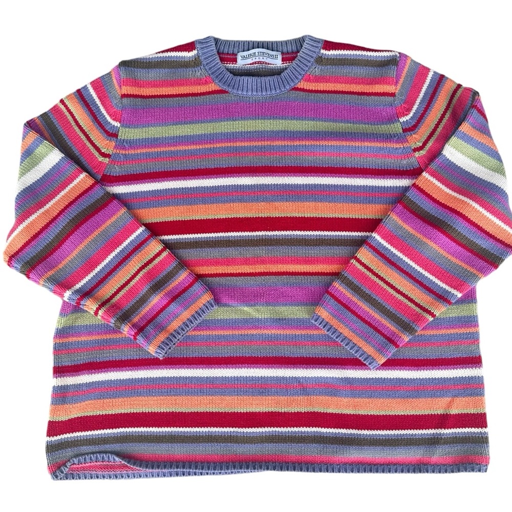 Valerie Steven’s II Sport Multi-Colored Sweater 1X